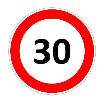 Speed Limit Sign Speed Thirty Symbol Vector Speed Thirty Symbol Png