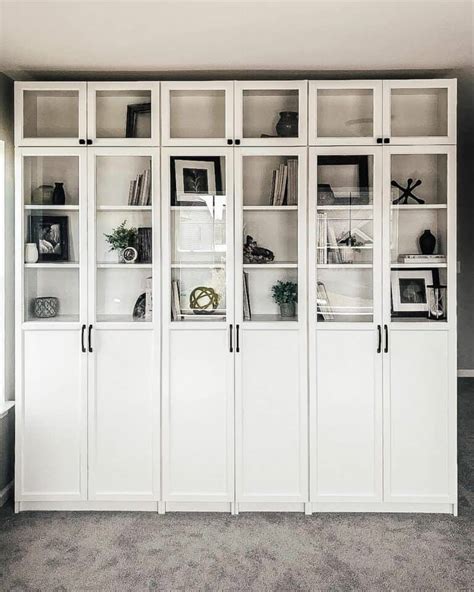 Modern White Cabinets with Glass Doors - Soul & Lane