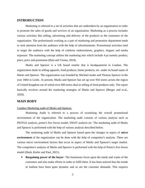 Marketing Audit Stp Analysis Strategies Of Marks And Spencer