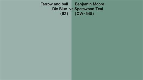 Farrow And Ball Dix Blue Vs Benjamin Moore Spotswood Teal Cw