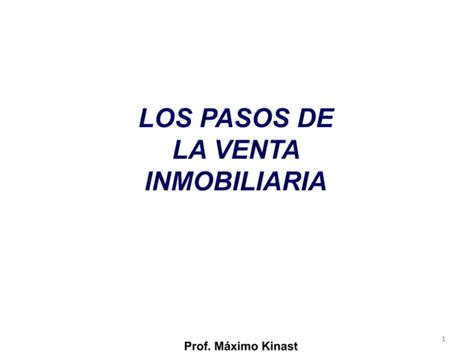 Los Pasos De La Venta Inmobiliaria Ppt