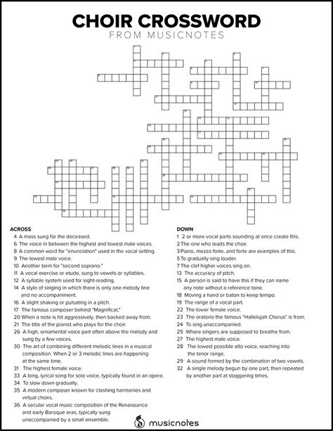 very music crossword clue 1