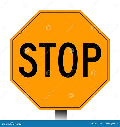 Stop Sign Stock Illustration Illustration Of Cease Hexagonal 22657791