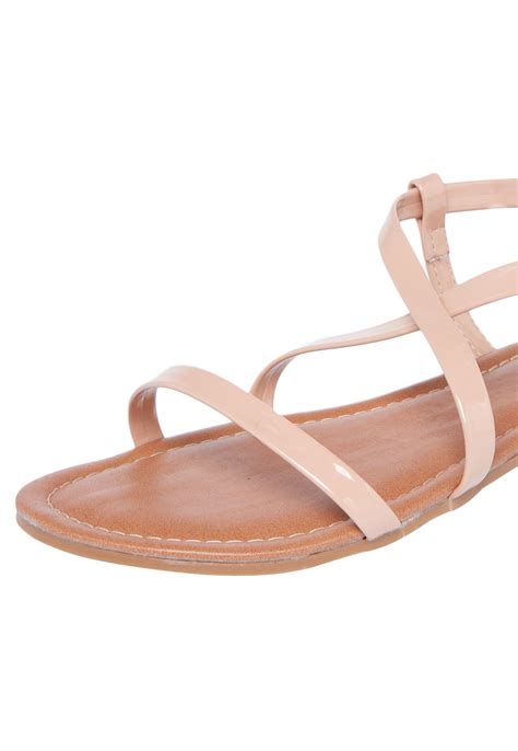 Rasteira Dafiti Shoes Tiras Nude Compre Agora Dafiti Brasil