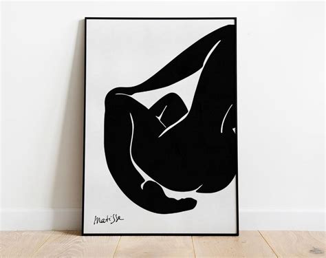 Henri Matisse Blue Nude Poster Black Print Matisse Black Etsy