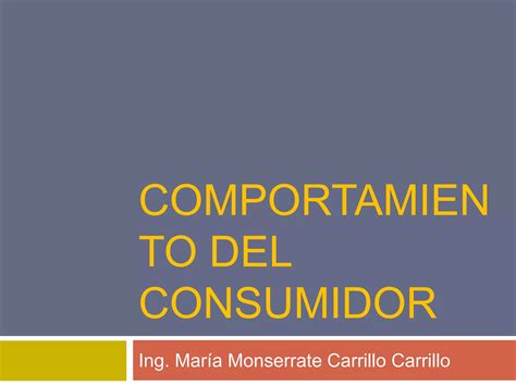 Comportamiento Del Consumidor Ppt