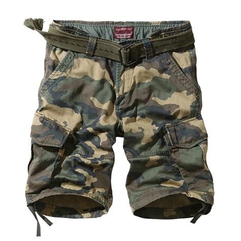 Mens Camo Cargo Shorts 100 Cotton CW140197