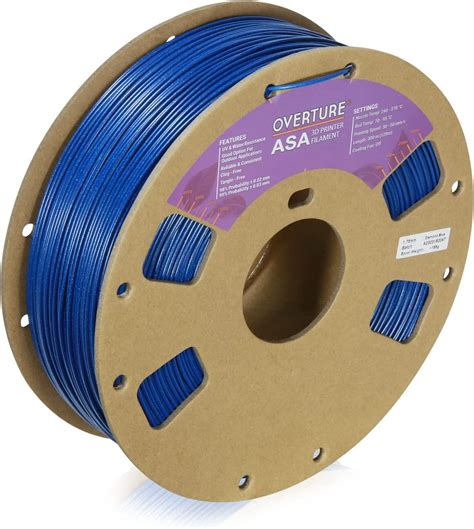 Amazon OVERTURE ASA Filament 1 75mm Premium Anti UV 3D Printer