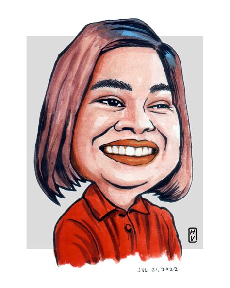 Artstation Traditional Caricature Sara Duterte