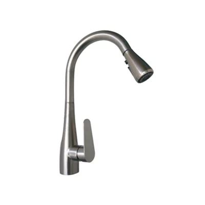 Griferia Extraible Cocina Cuello Cisne Monocontrol Acero Hicasa