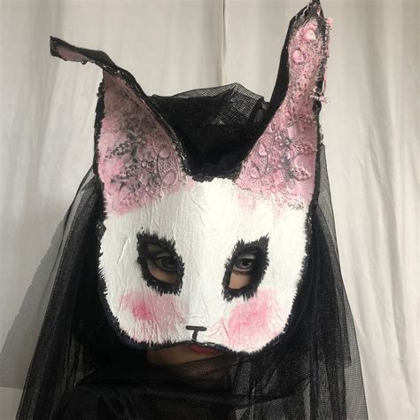 Creepy Scary Lapin Masque Costume De Lapin Pour Comic Con Etsy