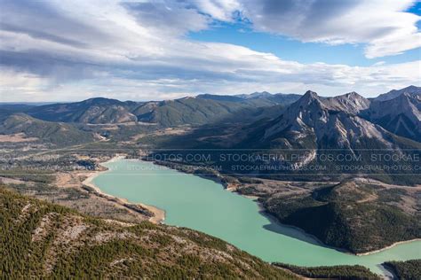 Aerial Photo Barrier Lake Alberta