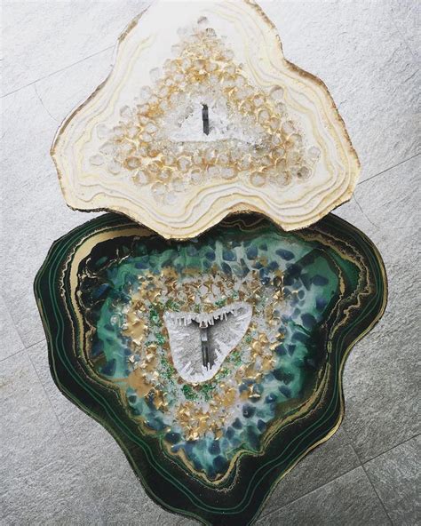 Geode Table Series By Mrs Colorberry Captures The Beauty Of Crystals