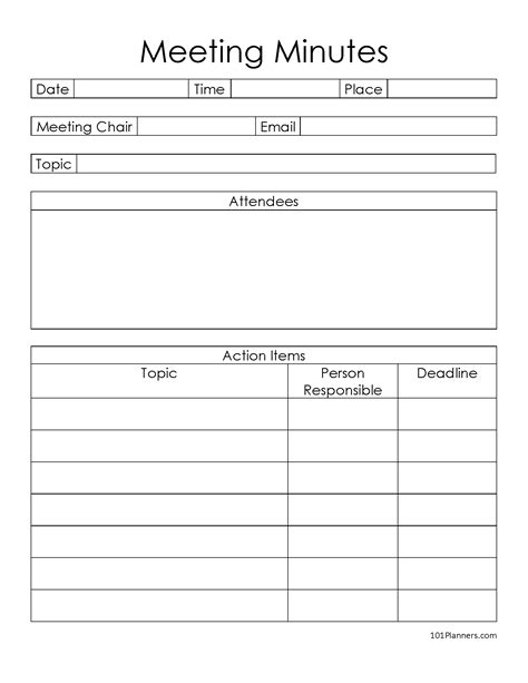 Meeting Minutes Template Fill Online, Printable, Fillable,, 42% OFF