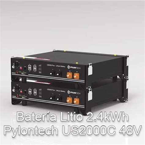 Batería de Litio Pylontech 2 4KWh US2000C 48V