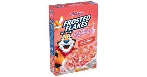 Kellogg S Frosted Flakes Strawberry Milkshake Flavored Corn Cereal 374g Candy Store Cz