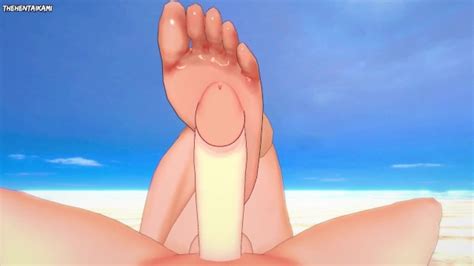 Saeko From Highschool Of The Dead Gives You A Footjob At The Beach Hentai POV Pornhub