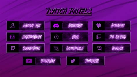 Twitch Panels 4k