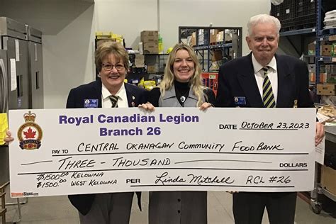 Kelowna Royal Canadian Legion Donates To Food Bank Needs Help Kelowna Capital News