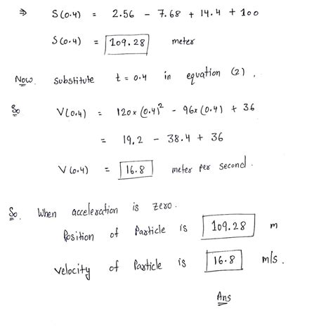 Solved The Motion Of A Particle Is Defined Be The Relation S T