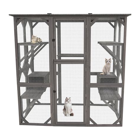 ExAchat Catio Outdoor Cat Enclosure Cat Catio Cat House, Cat Cage Condo