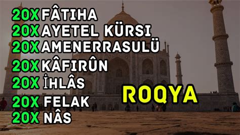 7 Fatiha 7 Ayetel Kürsi 7 Amenerrasulü 7 Kâfirûn 7 İhlas 7 Felak 7 Nas