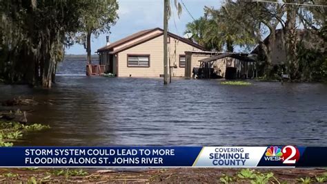 Storm System On Path To Florida Could Cause More St Johns River Flooding Youtube