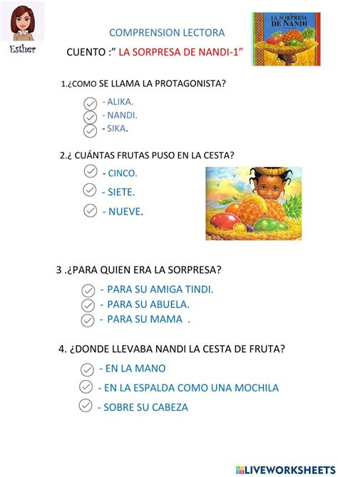 La Sorpresa De Nandi Worksheet Comprensi N Lectora Sorpresa Cuentos