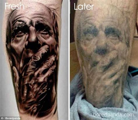 Boredpanda Users Show Tattoos Faded In Shocking Photos Daily Mail Online