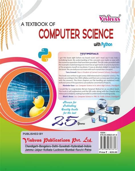 A Textbook Of Computer Science With Python Class Xii For Session