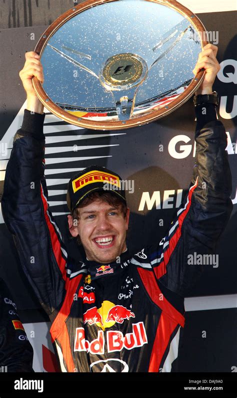 The Picture Shows The German Formula One Driver Sebastian Vettel Of Red