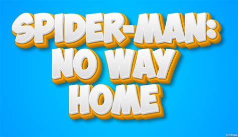 Spider-Man: No Way Home Text Effect and Logo Design Movie