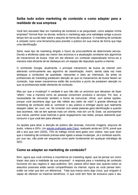 Saiba tudo sobre marketing de conteúdo e como adaptar para a realidade