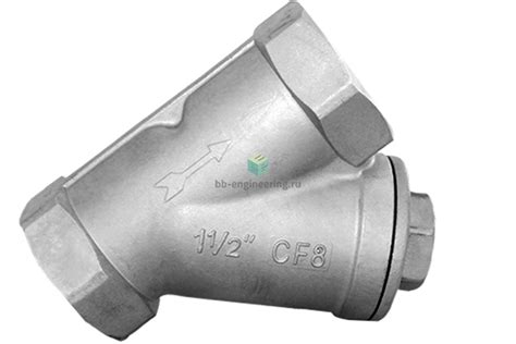 NK-YS40/4 - Фильтр муфтовый Y-тип нерж., AISI304 DN40 (1_1/2″), PN16 ...