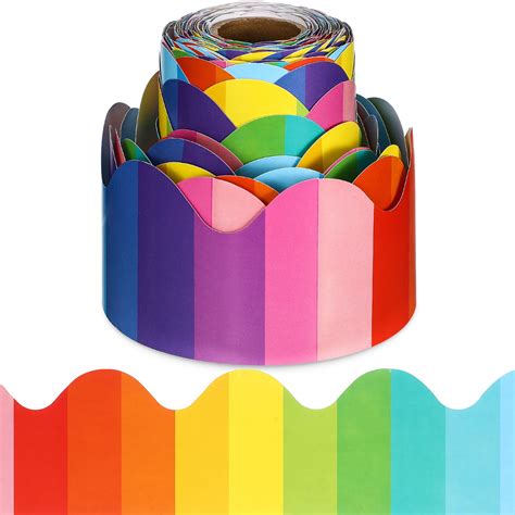 Buy Yexiya Ft Colorful Bulletin Board Borders Rainbow Board Border