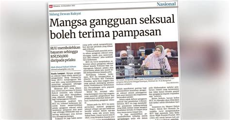 Baik Buruk Pampasan RM250 000 Kepada Mangsa Gangguan Seksual Berita