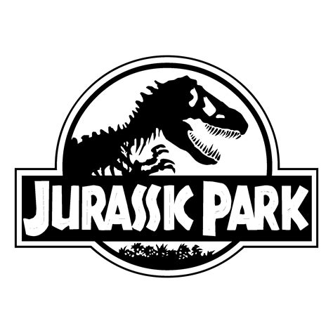 Jurassic Park Black and White Logo - LogoDix