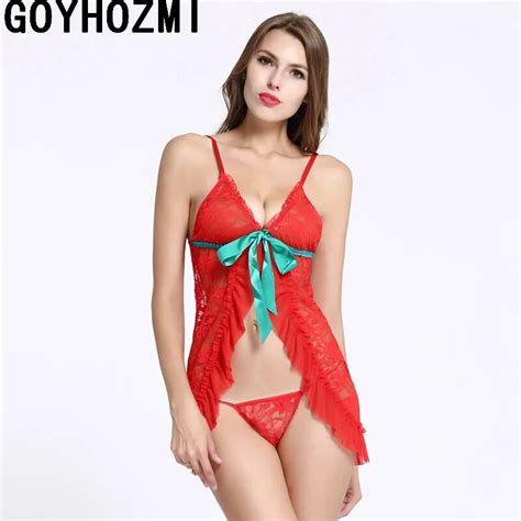 Exotic Apparel Women Baby Dolls Sexy Lingerie Red Lace Bow Televised