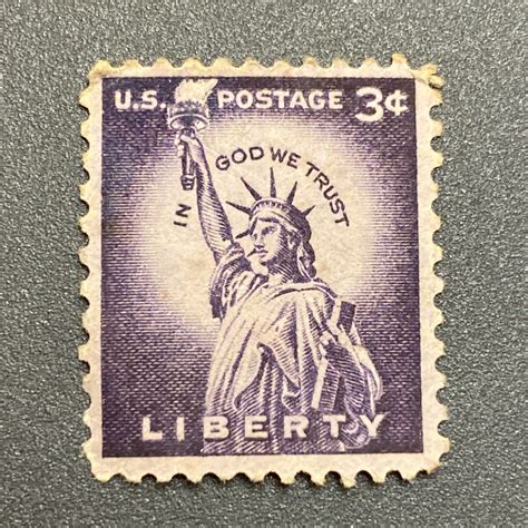 Mavin Rare Cent Lady Liberty Us Postage Stamp Purple Lady Statue Of