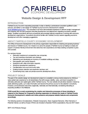 Fillable Online Website Design Development RFP Fax Email Print