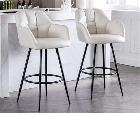 Amazon CIMOTA Modern Bar Stools Set Of 2 Upholstered Bar Height