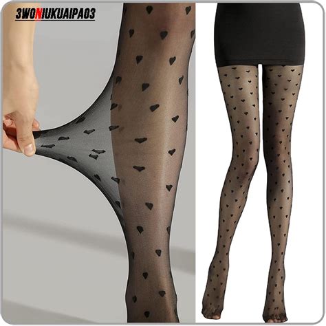 Meia Calça Love Estampada Fofa Preta Sexy Shopee Brasil