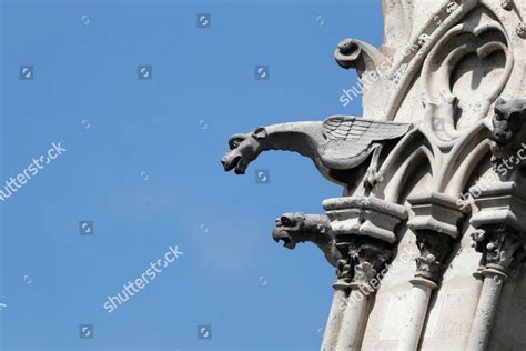 Preserved Gargoyles Notre Dame Cathedral Pictured Editorial Stock Photo ...