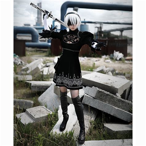 Nierautomata ニーア オートマタ 2b ヨルハ二号b型 コスプレ衣装 ウィッグ コスプレ 学園祭 イベント ウィッグ 武器 靴