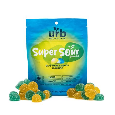 Urb Delta Thc Gummies Sour Blueberry Cannabuddy