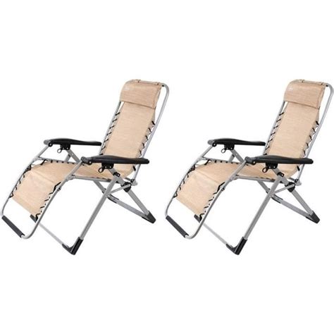 Fauteuil Relax De Jardin Pliant Ensemble De 2 Pliant Reclining Bain De