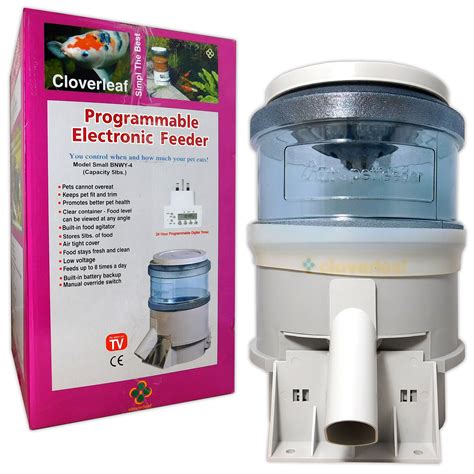 Cloverleaf Auto Feeder 5lb Electronic Automatic Koi Fish Food Garden