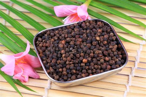 Black pepper seeds stock image. Image of spicy, indian - 15532363