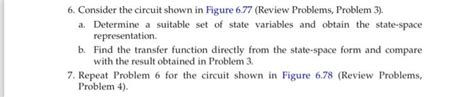 Solved 6. Consider the circuit shown in Figure 6.77 (Review | Chegg.com 