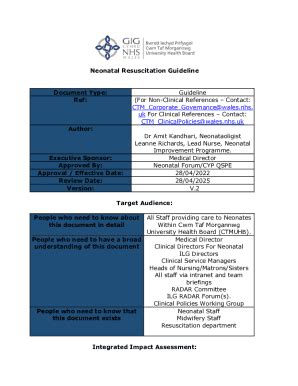 Fillable Online Neonatal Resuscitation Guideline Document Type